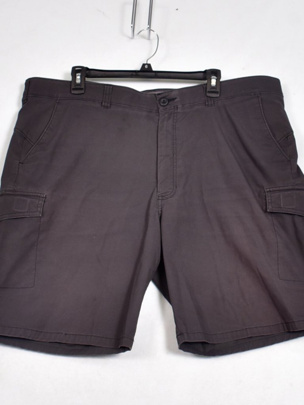 HAGGAR Active Series, Dark Gray Free Trek Cargo Shorts; Size 42